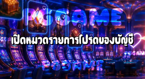 วิธีเพิ่มเกมโปรด บนเว็บ PGGAME